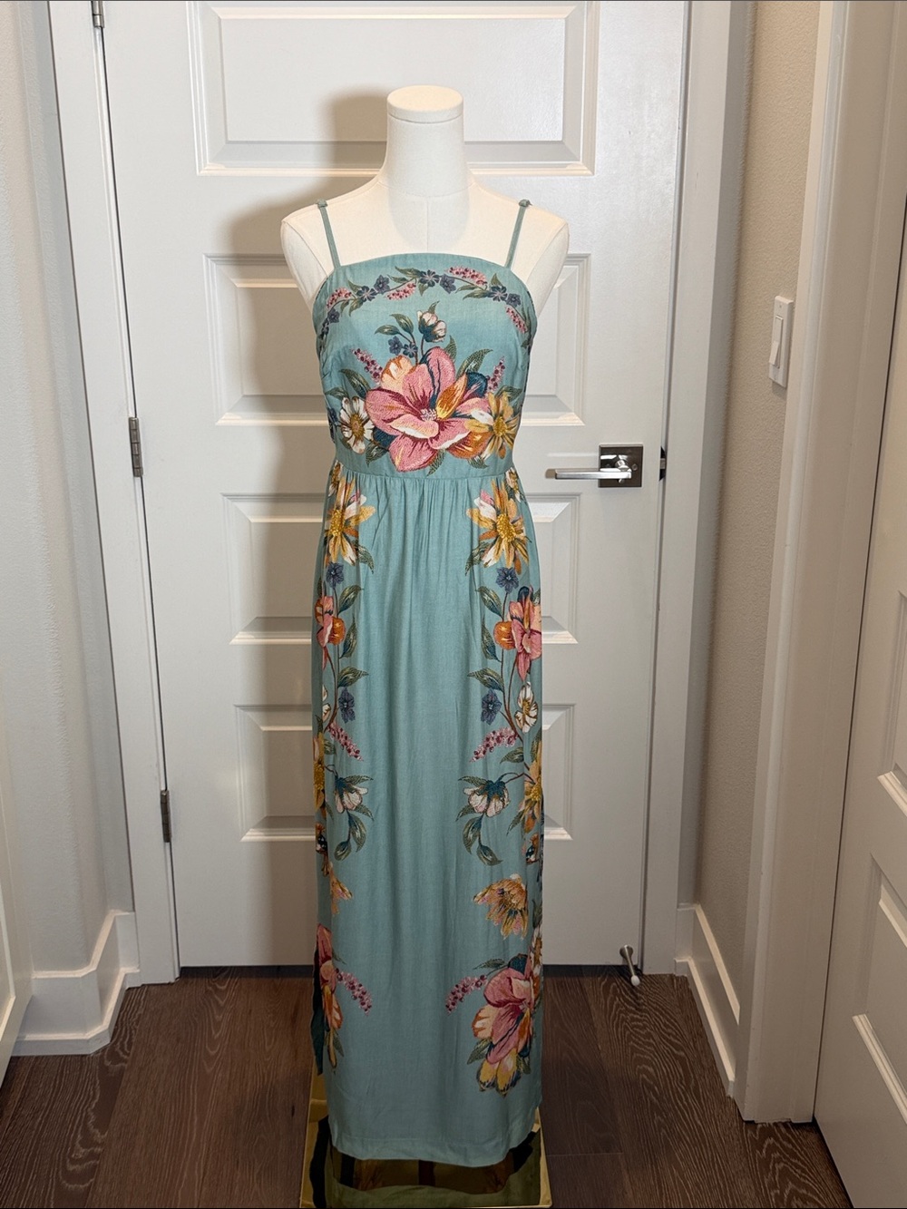 FARM Rio Floral Maxi Dress with Pink & Yellow Blooms Size S - Picture 4 of 10